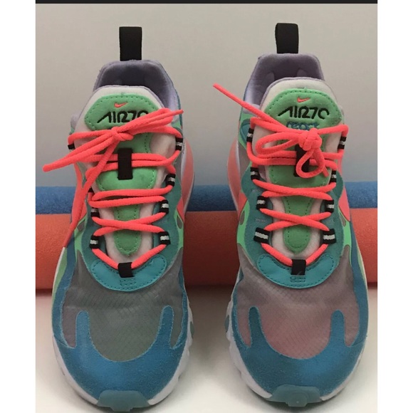 Nike Air Max 270 React Electro Green Crimson 6.5 - Picture 2 of 11